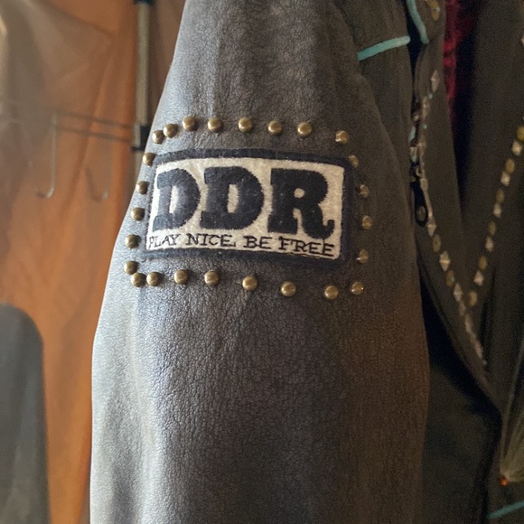 NWOT Double D Ranchwear LIBERTAD leather biker jacket Size 1x - Picture 6 of 13